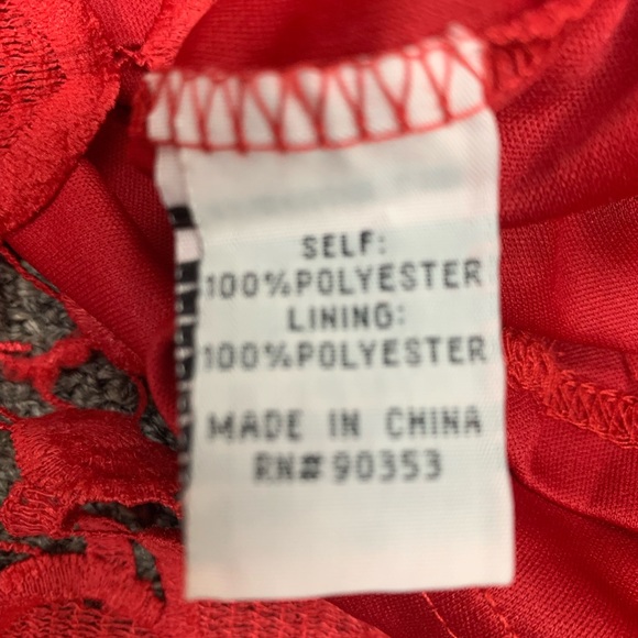 J Gee Red Lace Dress - Picture 5 of 5